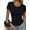 Bm01-Black, variant on Tops for Women with Built in Bra Short Sleeve Scoop Neck Camisoles Casual Classic Basic Shirts