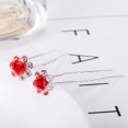thumbnail image 5 of 60 pcs Accessoires Fête Rose Femmes en Forme d'Accessoiresépingles de Mariée Rouges Clips en Métal en Strass U-Forme Dames Conception d'Anniversaire Cristal Rouge U Fleur pour les Cheveux de Mariage, 5 of 5