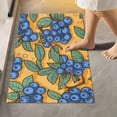 thumbnail image 2 of SKYSONIC Toiletry Mat Blueberries Yellow Print, Fluffy Plush Absorbent Bath Rugs Carpet with Non Slip Bottom for Bathroom Floor Toilet Tub and Shower, 2 of 7