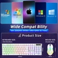thumbnail image 6 of Gaming Keyboard & Mouse, 104 Keys LED RGB Backlit Quiet Computer Keyboard, Multimedia Keys, 26 Anti-ghosting Keys, Waterproof Light up USB Wired Keyboard for PC Gamers Desktop Computer Laptop,White, 6 of 8