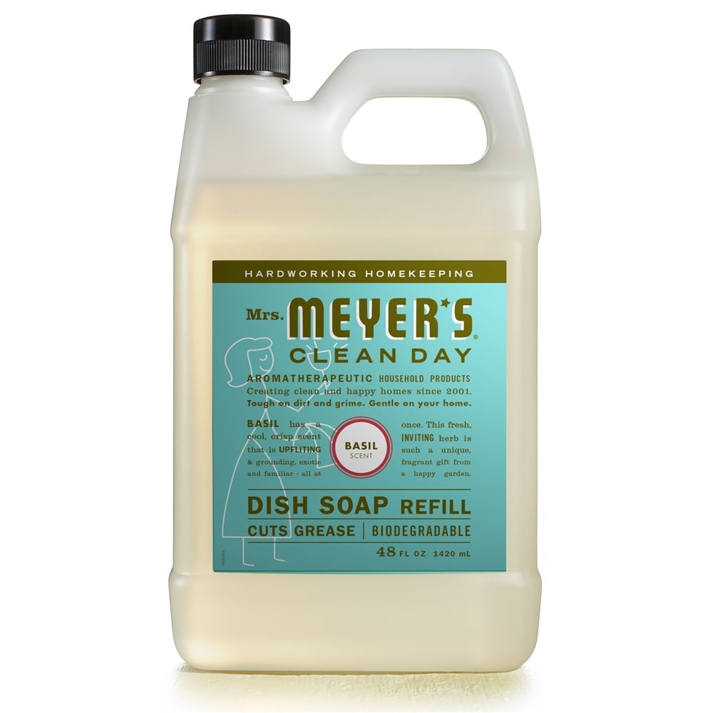 Mrs. Meyer's Clean Day Liquid Dish Soap Refill Basil 48 fl. oz
