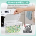 thumbnail image 4 of 4 Pack Laundry Pods Container and Dryer Sheet Holder, Detergent Powder Container with Lids &Labels & Scoop for Laundry Room Organization, Laundry Storage for Powder, Pods, Scent Booster Beads, 4 of 5