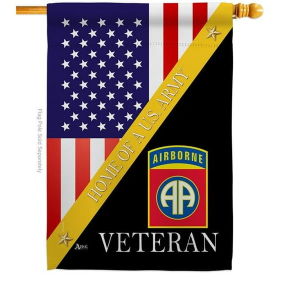 Americana Home & Garden H140891-BO 28 x 40 in. Home of 82nd Airborne House Flag with Armed Forces Army Double-Sided Decorative Vertical Decoration Banner Garden Yard Gift