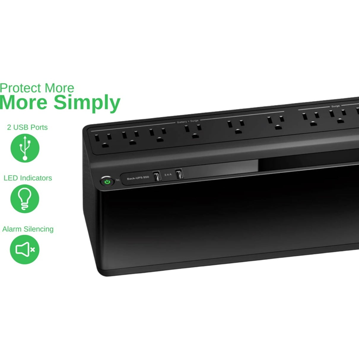 APC Smart-UPS 850 VA Battery Backup System, 9 Outlets, 354 J