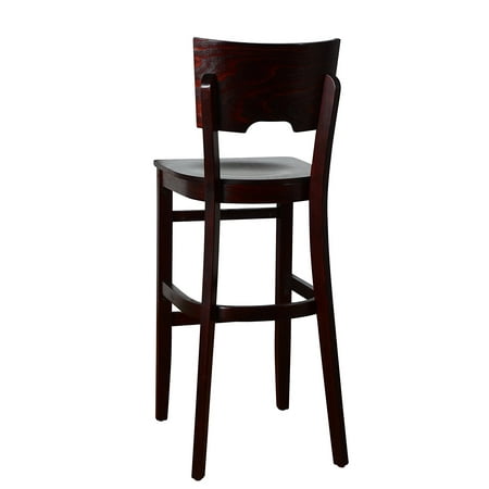 - Beechwood Mountain BSD-11BW-Dm Solid Beech Wood bar Stool in Dark Mahogany with Wood Seat for Kitchen & Dining, NA