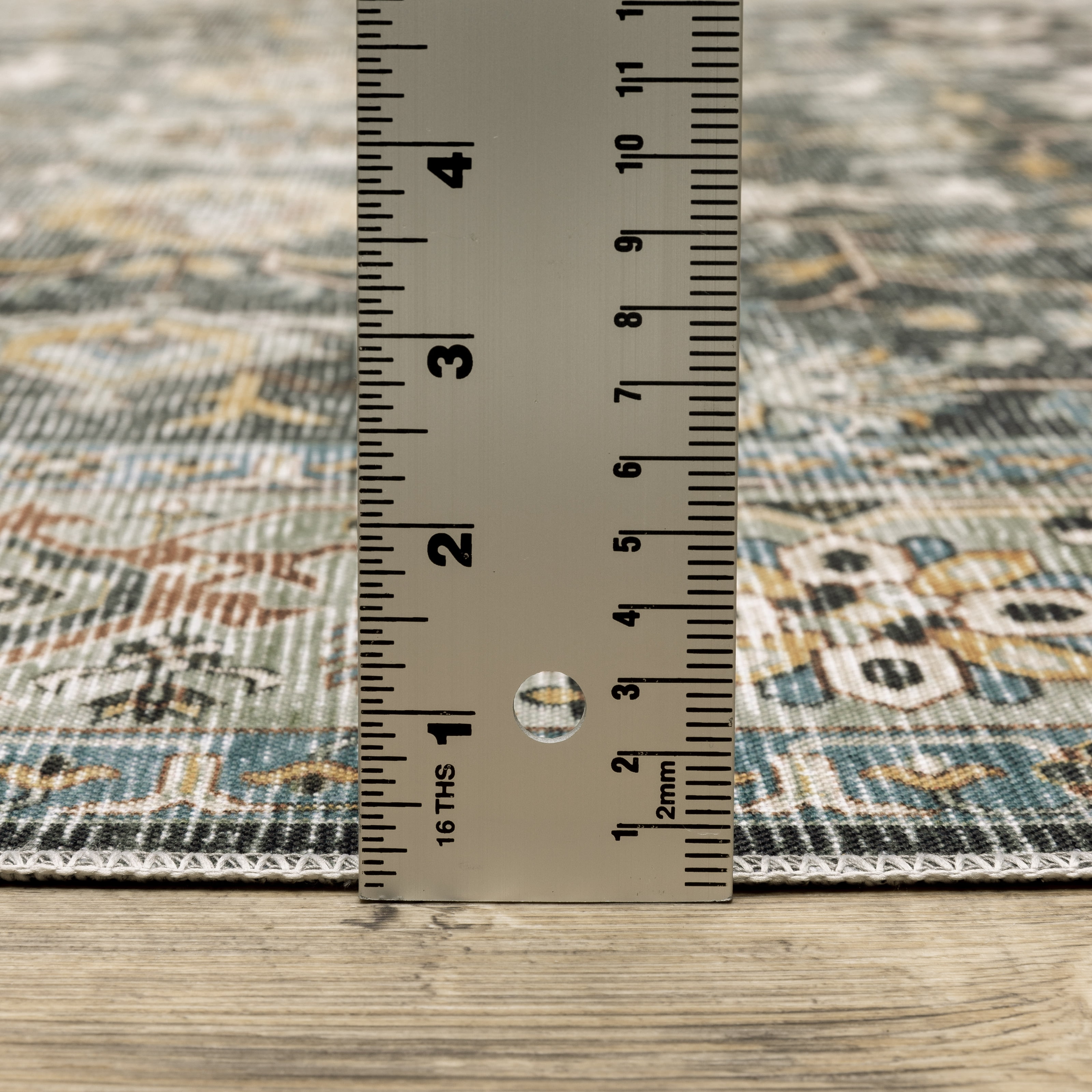 Avalon Home Celeste Washable Vintage Oriental Blue/ Gold Indoor Area Rug