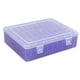 thumbnail image 2 of Caja de almacenamiento de joyería transparente, estuche de almacenamiento de joyería, 30 compartimentos, práctico con tapa, contenedor de cuentas para Púrpura, 2 of 9