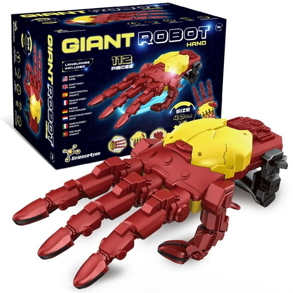 Science4you Hydraulic Cyborg Hand Kit – Build your own Giant Robotic Hand with 112 pieces, STEM Toys, Iron Kid Toys the perfect Robot & Model Kits Gift for Boys & Girls Age 10 11 12 13 14 