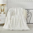 thumbnail image 3 of Faux Fur Throw Blanket Fleece Bubble Blanket Casa Carina-Super Soft Fluffy Fuzzy Blanket Plush Blanket-Cozy and Thick for Couch Chair Bed 130x160cm(5, 3 of 7