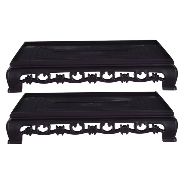 2 piezas de plástico rectangular estante de estante soporte de jarrón de jarrón