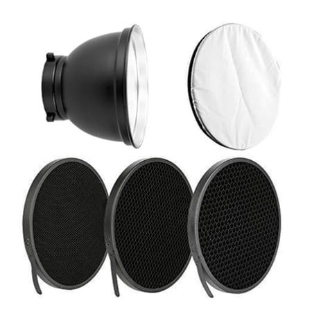 AOOOWER Baorong Mount 7inch Reflector Diffuser Lamp Shade with/no Soft Light Cover for Studio and Outdoor Photography
