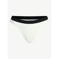 thumbnail image 4 of Time and Tru Women's and Women's Plus Size Contrast Banded Bikini Bottoms, Sizes XS-3X, 4 of 5