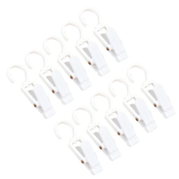 OULII Swivel Hooks 10 Pcs Multifunctional Hanging Clips for Home Office Use White