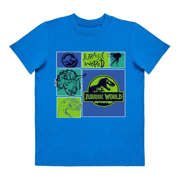 Playera Para Niño Jurassic World Jurassic World Cuello Redondo Manga Corta Talla 8 Azul Rey