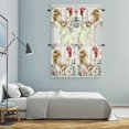 thumbnail image 5 of White Retro Rooster Kitchen Curtains Sets for Windows 24 Inch Length, Watercolor Animals Spring Floral Rod Pocket Window Treatments Tier Curtains and Valances Set for Bedroom/Bathroom, 5 of 8