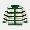thumbnail image 3 of lnmuld Cute Sweaters Boys Sweaters for Kids Stylish Striped Knit Cardigan Coats Soft Comfortable Winter Fall Outerwear Casual School Wear Size:6-7Years, 3 of 4