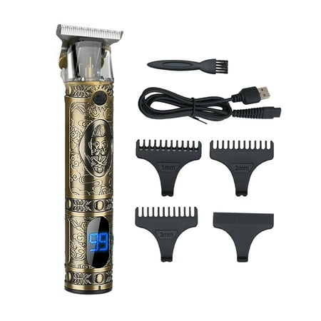 

Men Hair Clippers with LCD Display Cordless Barber Hair Cutting Kit Beard Trimmer Haircut Grooming Set T-Blade Trimmer USB Electric Beard Trimmer