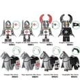 thumbnail image 1 of Caballero Medieval 8 Figuras de Bloques de Construcción – Set de Soldados Templarios y Caballos de Guerra, Juguete de Rompecabezas para Coleccionistas y Niños, 1 of 9