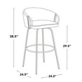 thumbnail image 3 of LumiSource Claire 30" Fixed-Height Barstool - Set of 2, 3 of 10