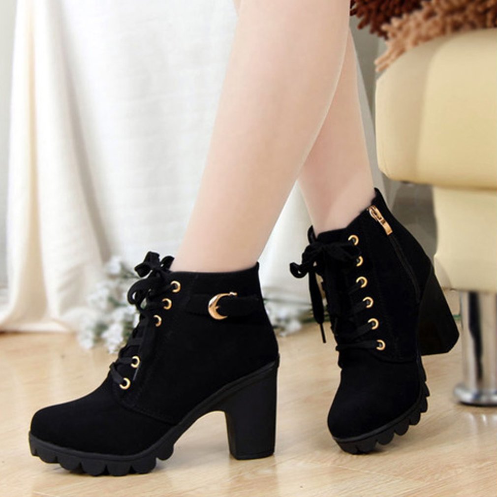 CUMM Fashion Girl Women High Heel Lace 