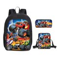 thumbnail image 2 of Mochila con estampado de dibujos animados Blaze y The Monster Machines para niños, mochilas escolares para niños, bolsa de libros de viaje de moda, Juego de 3 piezas qym unisex, 2 of 2