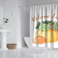 thumbnail image 2 of Welcome Fall Orange Pumpkin Shower Curtains,Washable Show Curtain with Hooks Retro Polyester Fabric Curtains for Halloween Thansgiving Christmas Hotel Dorm, 2 of 5