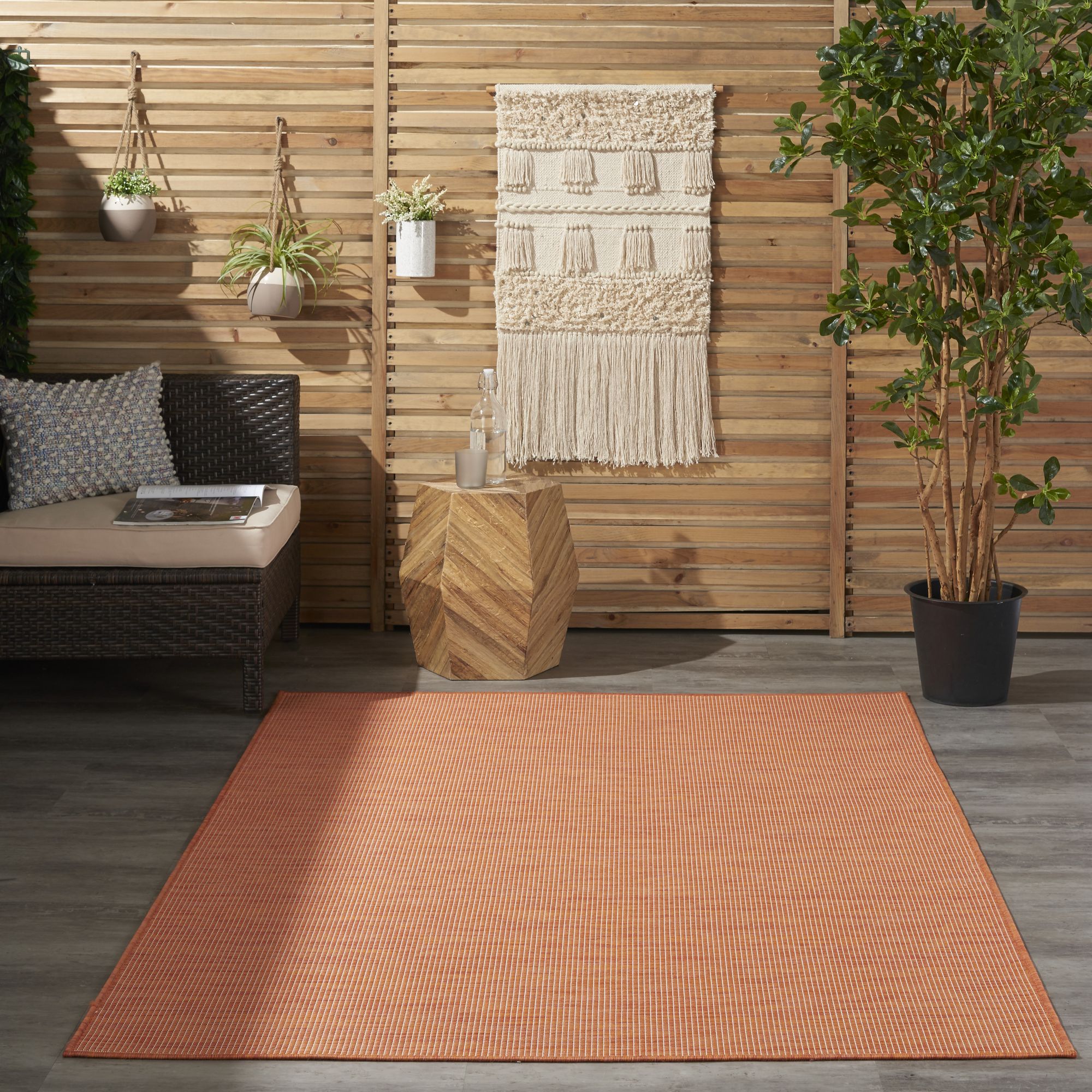 Nourison Positano 5x7 Ft Outdoor Area Rug Terracotta photo 2