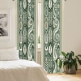 thumbnail image 2 of Ambesonne Boho Curtains 2 Panel Set, Simple Neutral Ethnic Botany, Pair of - 28" x 95", Pale Khaki and Laurel Green, 2 of 4