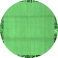 thumbnail image 1 of Ahgly Company Indoor Round Abstract Emerald Green Modern Area Rugs, 8' Round, 1 of 4