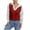 Burgundy, variant on Women's V-Neck Sweater Pullover Cable Knit Vest Solid Color Sleeveless Vest Pullover