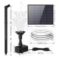 thumbnail image 2 of 3.5W Solar Fountain Pump DIY Solar Panel Fountain With 4.9FT Water Pipe Pump For Bird Bath Garden Decoration Pets Drinking Pon ,Multi-Install Methods, 2 of 5