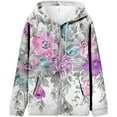 thumbnail image 4 of Dyfzdhu Zip Up Hoodie Women Trendy Floral Printed Long Sleeve Fall Jacket Hooded Sweatshirt With Pockets Plus Size, 4 of 4