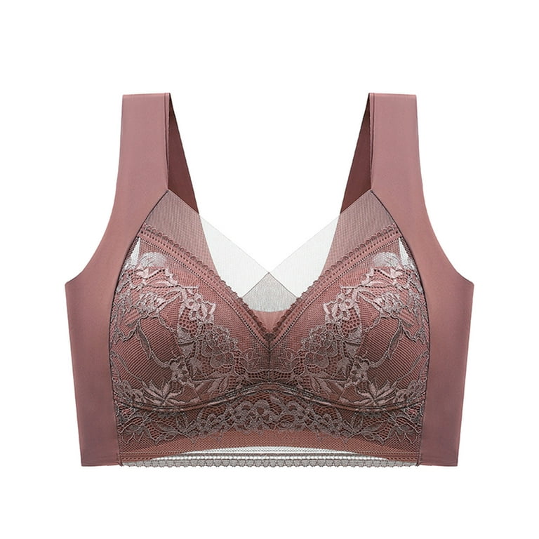 gvdentm Sticky Bras For Women Double Support Wireless Bra, Lace Bra with  Stay-in-Place Straps, Full-Coverage Wirefree Bra, Tagless for Everyday Wear
