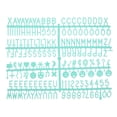 thumbnail image 1 of Cartas de tablero de fieltro, 680 caracteres letras de 3/4" en azul lago, números y símbolos para tableros de mensajes plásticos intercambiables 4 piezas, 1 of 6