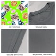thumbnail image 4 of Coolnut Men's T Shirt Odor Protection Short, Modern Art Cat Head On Human Body Mens Short Sleeve Tees, Grey Crew-Neck Casual Tee Shirts, S, 4 of 6