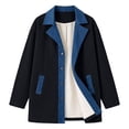 thumbnail image 2 of Womens Denim Patchwork Collared Shirt Jacket Loose Long Sleeve Button Down Casual Jean Shacket Denim Cardigan, 2 of 7
