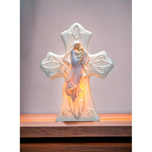 Ceramic Madonna With Baby Night Light 3 1/2 x 4 1/2 Gift