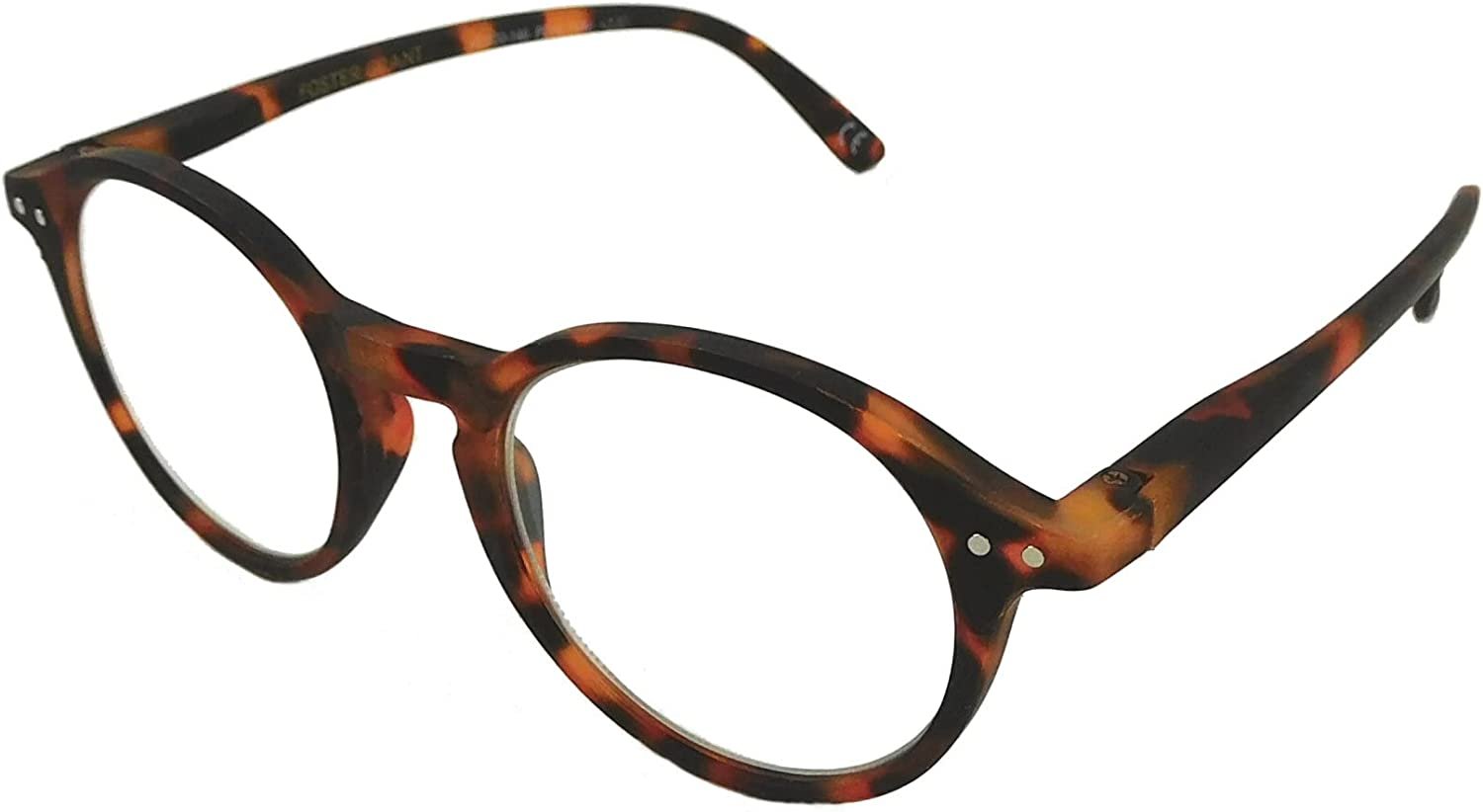 Foster Grant Blue Light Readers Parker TOR Round Reading Glasses +1.75