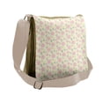 thumbnail image 1 of Pastel Messenger Bag, Flowers and Leaves, Unisex Cross-body, by Ambesonne, 1 of 2