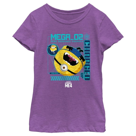 Girl's Despicable Me 4 Mega Minion Jerry  Graphic T-Shirt