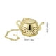 thumbnail image 4 of Advancent Colador de té de acero inoxidable, gancho de cadena, infusor de bolsita de té lavable reutilizable, filtro de casa de té de cocina, Teteras dorado, 4 of 6