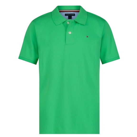 Tommy Hilfiger Big Boys Green Ivy Stretch Polo Shirt,Large,(14/16)