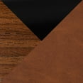 thumbnail image 2 of LumiSource Walnut Wood, Camel PU, Black Steel Toriano 26" Counter Stool - Set of 2, 2 of 8