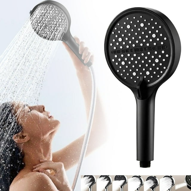 Pommeau de Douche Haute Pression Réglable avec 7 Motifs de Pulvérisation / Pommeau de Douche à Main pour Salles de Bain et Usage Domestique / Buse Anti-Obstruction Détachable Facile à Nettoyer (27 X 14cm) Cadeau de Noël