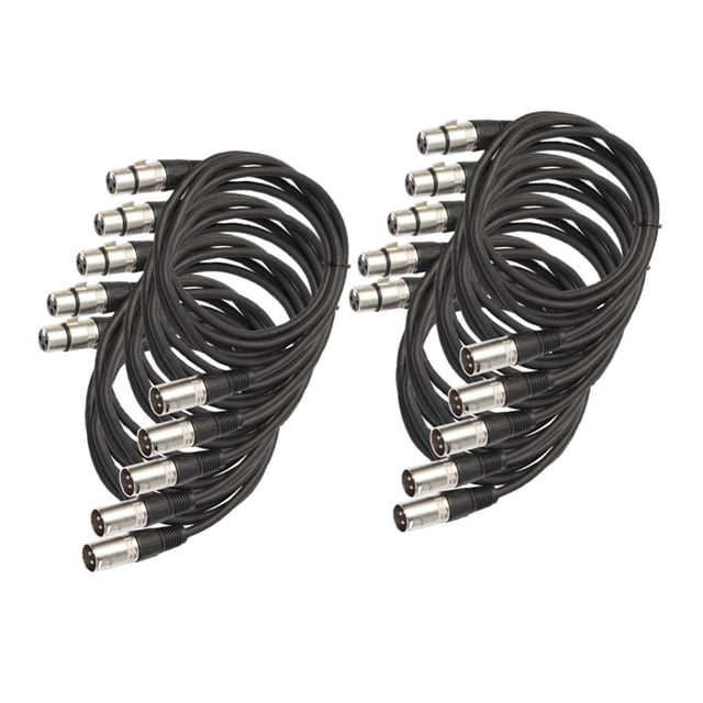 10 Unids XLR a Cable de sonido de Micrófono 3 Pinzas para Afinadores de Música Conjunto de Recolección Hugo Cable XLR macho a hembra