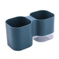 thumbnail image 3 of Kearding Portalápices 2 en 1, caja de almacenamiento de maquillaje, organizador de escritorio desmontable, caja de almacenamiento de cepillos, maceta Jardín y Patio azul Kearding HA005200-01, 3 of 6