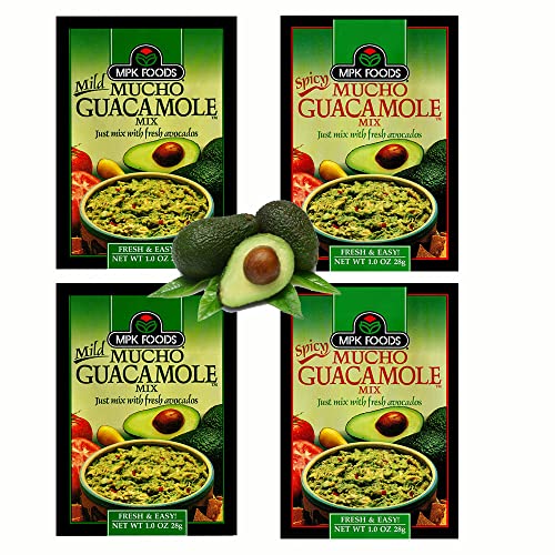 Guacamole Seasoning Mix, Mild & Spicy Variety Pack by MPK Foods 1 Ounce