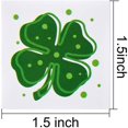 thumbnail image 4 of HTOOQ 144pcs Shamrock Tattoos Four Leaf Clover Temporary Tattoos Body Face Sticker for St. Patricks Day Irish Clover Shamrock Party Decor Accessories - -, 4 of 7