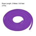 thumbnail image 3 of Unique Bargains 3 Meter Gymnastics Rope Sports Training Rope for Playing Fitness, Gym Training, Home Workout, Purple 2 Pack, 3 of 5