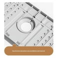 thumbnail image 4 of LYCAQL 16.34"x5.5" Silicone Faucet Sink Splash Guard for Kitchen Bathroom Extended Upgraded Faucet Water Cathcer Mat with 5°Incline Slope and Recess Kitchen Faucet Mat Gray, 4 of 9